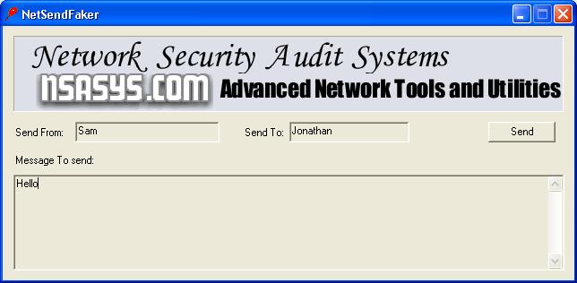 Click to view NetSendFaker 1.2 screenshot